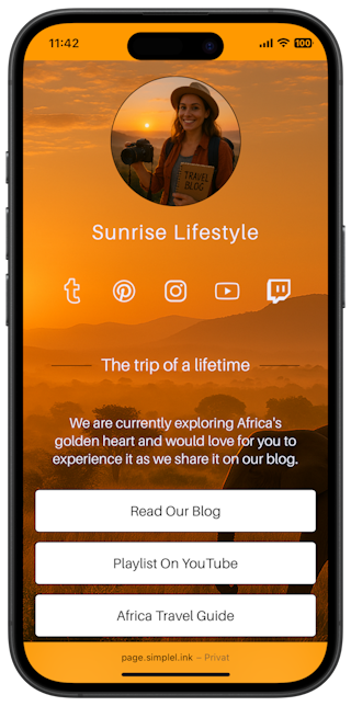 The Simple Page Sunrise Lifestyle